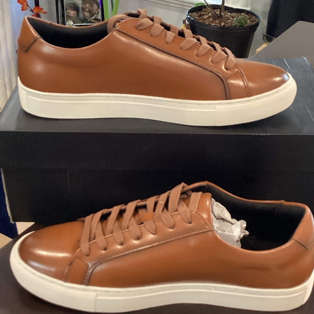 Men's Brown Leather Sneakers size 8.5